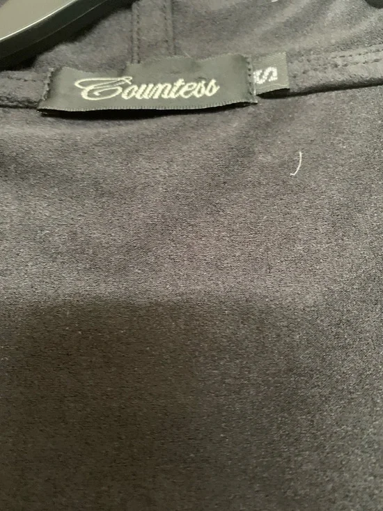 Festival Black Fringe Open-Front Vest Western Bohemian Rodeo Whimsical Summer - Picture 2 of 4